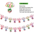 Detail of hot air balloon paper banner for first birthday party decor with 8 pennants - Hot Air Balloon Gift Box (Z11)