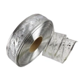 Rotolo di nastro natalizio argento da 3,8cm con stelle e note musicali - Nastro Argento Nota Musicale 3.8*100 Yard