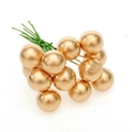 Kunstmatige gouden bessen van 1,2 cm op groene draad voor kerstboom en krans DIY-decoratie - Goud