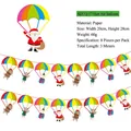 Detail of Christmas hot air balloon paper banners with Santa and reindeer designs - Christmas Cartoon Hot Air Balloon Banner (HLSDLQ17-Balloon)