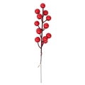 Künstlicher Weihnachtszweig mit 14 roten Beeren für festliche Weihnachtsdekoration - 14 Kopf Beeren