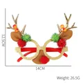 Golden glitter reindeer Christmas glasses with red pom pom nose and antlers, weight 26.5g - Golden Antlers Style