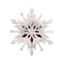 Spilla a fiocco di neve argento glitterata per feste di Natale e costumi festivi - Spilla Fiocco di Neve Luminosa