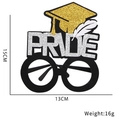 Glittery graduation party glasses with gold mortarboard and silver PRIDE text - PRIDE Feather Decoration (C款)