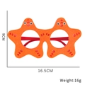 Gafas de fiesta de estrella de mar naranja accesorios creativos para fotos de cumpleaños - Estilo Estrella De Mar