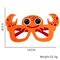 Gafas de fiesta de fieltro naranja con forma de cangrejo para fiestas infantiles - Estilo de Cangrejo
