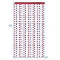 Tenda decorativa con uccelli rosso bianco blu per feste sfondo 1x2m - Natale Rosso Blu Frangia Uccello