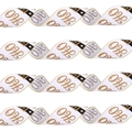 White festive Christmas ribbon with Ho Ho Ho and buckle patterns for DIY gift wrapping - 2M*6.5CM / White Ribbon