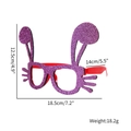 Occhiali festa con orecchie di coniglio di Pasqua viola glitterati per bambini - Occhiali con Orecchie di Coniglio Viola Glitterati