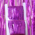 Purple laser fringe curtain with holographic glitter finish for party backdrop decor - 1*2M / Rose Red