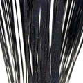 Holographic black foil fringe curtain with laser sequins for party backdrop decoration - Laser Black