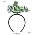 Green Saint Patrick's Day headband with clover hat and happy festive lettering - St. Patrick's Hat Style