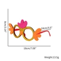 Easter party chicken glasses with gold glitter frames and pink felt crest decoration - Glitter Gold Chick Glasses