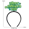 Diadema San Patricio con trébol verde y mensaje Happy St. Patrick's Day grabado - Talla única / Letras Happy St. Patrick's Day