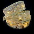 Ruban de Noël doré à LED avec étoiles et lunes brillantes sur un fond noir - 1m / Or Bronzant (Lumière Chaude)