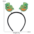 Diadema San Patricio con mini sombreros verdes de trébol y detalles de muelle - Talla única / Estilo Doble Sombrero de Moneda