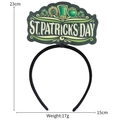 Diadema verde de San Patricio con trébol y motivos festivos - Talla única / Estilo Letrero St. Patrick's Day