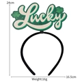 Diadema Lucky verde con purpurina y tréboles para fiesta de San Patricio accesorios - Talla única / Estilo Trébol Lucky