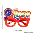 Red Pride heart glasses with rainbow is Love text decoration for party supplies - Is Love Style