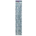 Holografischer Lametta Vorhang in Silber mit Weihnachtsverpackung für Partydekorationen - Feiner Glitzerfransenvorhang / 15CM*1M / Laser Hellblau