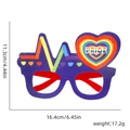 Rainbow Pride party glasses with purple frames and heart-shaped PRIDE design - Heartbeat Style