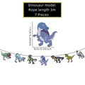 Specifiche delle dimensioni per striscione festa dinosauro da 3m con 7 pezzi - Stile Dinosauro (23-LY-2)