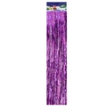 Tenda a frange in lamina viola metallizzato per feste festive e decorazioni natalizie - Viola Laser / 15cm x 1m