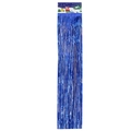 Blue metallic foil fringe curtain for Christmas party backdrop and holiday wall decoration - Fine Tinsel Fringe Curtain / 15CM*1M / Laser Dark Blue