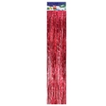 Red foil fringe curtain with Christmas themed packaging for festive party decoration - Fine Tinsel Fringe Curtain / 15CM*1M / Laser Red