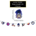 3m astronaut and planet theme banner set with 7 pieces of durable cardboard cutouts - Astronaut Style (23-LY-6)
