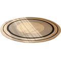 Tappeto tondo boho intrecciato a mano con motivi concentrici in juta per soggiorno - 100CMX100CM / Stile Intrecciato Naturale