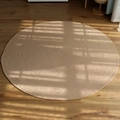 Runder geflochtener Jute-Teppich mit Spiralmuster für nordische Wohnzimmer-Deko - Stil C Khaki Weich / 80cm