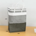 Dimensiones detalladas del gran cesto de ropa a rayas con asas 40cm x 30cm x 60cm - 40*30*60 / Rayas Grandes Negras y Grises