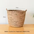 Detail view of woven Nordic plant basket with 31cm diameter and 25cm height specs - Medium (31*25)