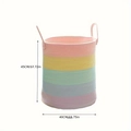 Cesto portabiancheria arcobaleno in corda di cotone con manici, 40x45cm - 5 Colori (40*45)