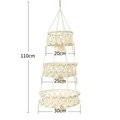 Cesto appeso in cotone a tre livelli con diametri di 20 cm, 25 cm e 30 cm - 3 Livelli (20+25+30CM)