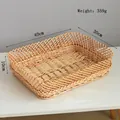 Dettaglio cesto in vimini intrecciato a mano con dimensioni 40x30x10cm e peso 359g - Rettangolare 40*30*10