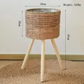 Detail eines gewebten Pflanzenständers aus Rattan mit Maßen 30cm Durchmesser und 57cm Höhe - Groß