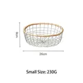 Dettagli del piccolo cesto portaoggetti in metallo con diametro 26 cm e altezza di 9 cm - Rotondo Piccolo (26x9)