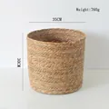 Dettaglio del cesto in paglia intrecciata con dimensioni 35cm diametro e peso 760g - Grande
