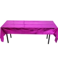Metallic shiny rose red foil rectangle party tablecloth for birthday celebrations - Rose Red