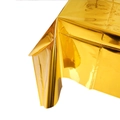 Golden metallic PET tablecloth for party decoration with shiny aluminum foil finish - Gold