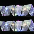 Nastro luminoso a LED blu natalizio con rete argentata per decorazioni festive di alberi - 1m / Rete d'Argento Luce Colorata