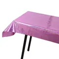 Mantel holográfico rosa de PET con efecto láser para decoración de fiestas y eventos - Mantel Láser Rosa 1m*2.7m