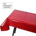Red laser tablecloth with metallic glitter effect for party decorations and wedding events - 1m*2.7m Red Laser Tablecloth