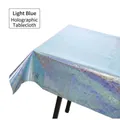 Waterproof light blue holographic laser table cloth for party and wedding decor - 1m*2.7m Light Blue Laser Tablecloth