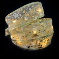 Goldenes transparentes LED-Band mit warmweißen Lichtern und Sternenmustern - 1m / Bronzierendes Gold (Warmes Licht)