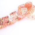 Orange pink LED ribbon with gold star and moon patterns for Christmas decoration - Bronzing Red (No Light)