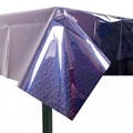 Holographic purple laser PET tablecloth with shiny metallic finish for party decor - 1m*2.7m Black Laser Tablecloth