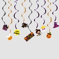 Decorazioni a spirale di Halloween con zucca strega e fantasmi per feste - Strega